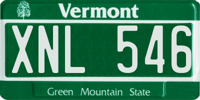 VT license plate XNL546