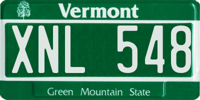 VT license plate XNL548