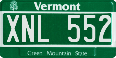 VT license plate XNL552