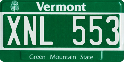 VT license plate XNL553