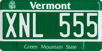 VT license plate XNL555