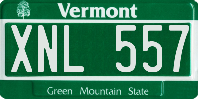 VT license plate XNL557