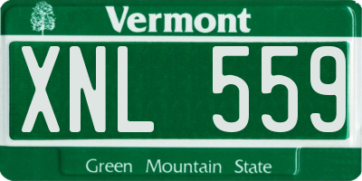 VT license plate XNL559