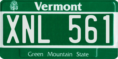 VT license plate XNL561