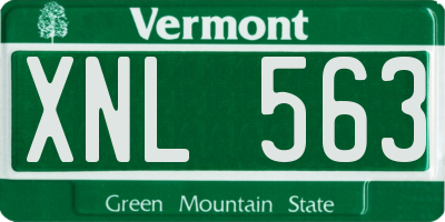 VT license plate XNL563