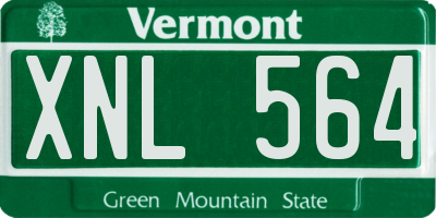 VT license plate XNL564