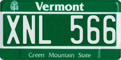 VT license plate XNL566