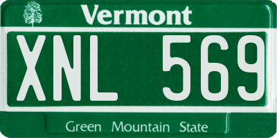 VT license plate XNL569