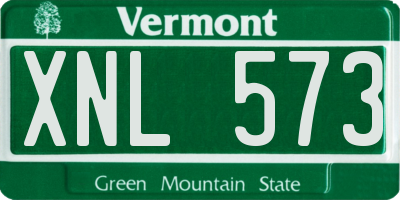 VT license plate XNL573