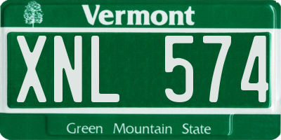 VT license plate XNL574