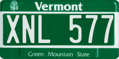 VT license plate XNL577