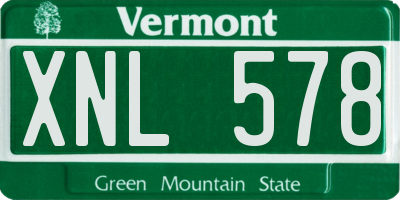 VT license plate XNL578