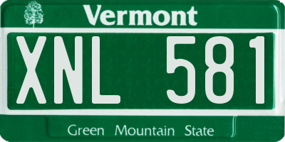 VT license plate XNL581