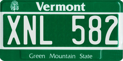 VT license plate XNL582