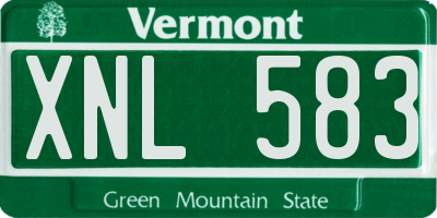VT license plate XNL583