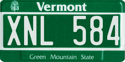 VT license plate XNL584
