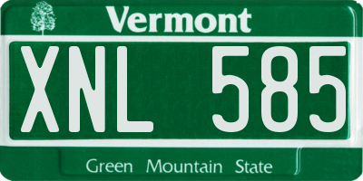 VT license plate XNL585