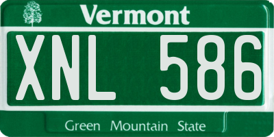 VT license plate XNL586