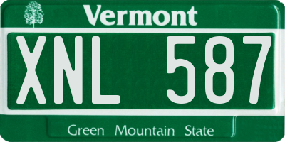 VT license plate XNL587
