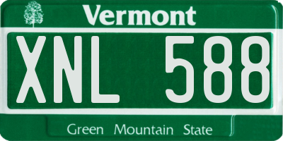 VT license plate XNL588