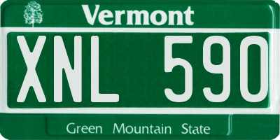 VT license plate XNL590