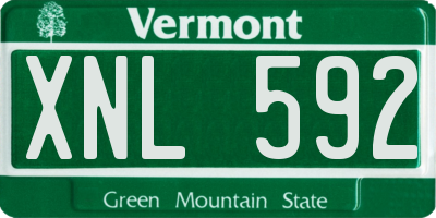 VT license plate XNL592