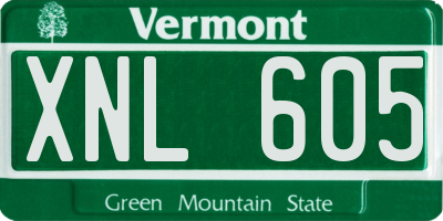 VT license plate XNL605