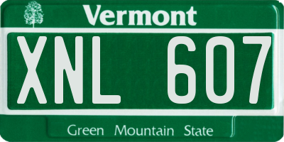 VT license plate XNL607