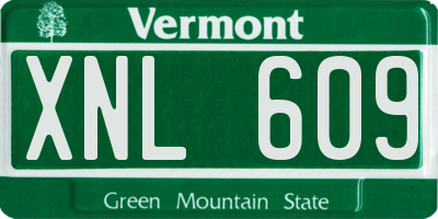 VT license plate XNL609