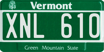 VT license plate XNL610