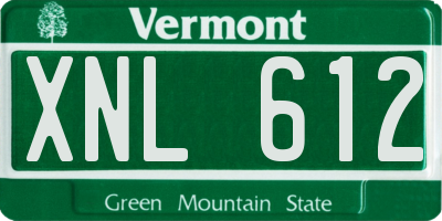 VT license plate XNL612