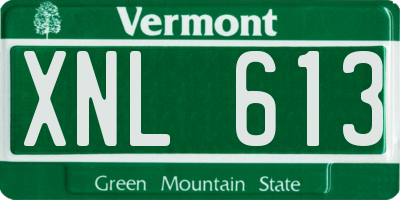 VT license plate XNL613