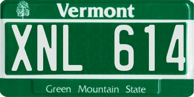 VT license plate XNL614