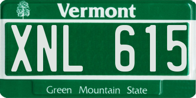VT license plate XNL615