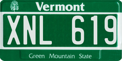 VT license plate XNL619