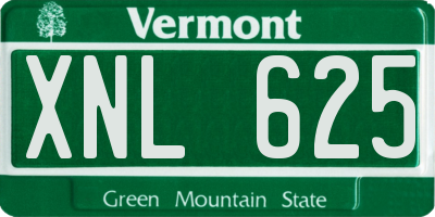 VT license plate XNL625