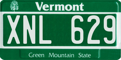 VT license plate XNL629