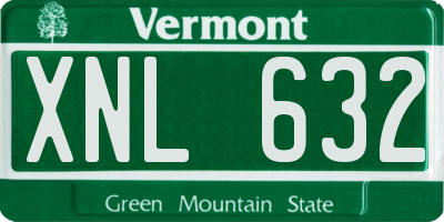 VT license plate XNL632