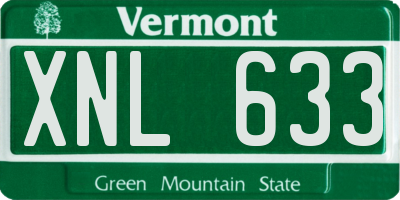 VT license plate XNL633