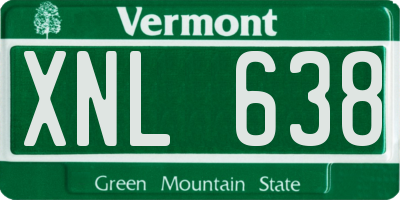VT license plate XNL638
