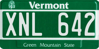 VT license plate XNL642