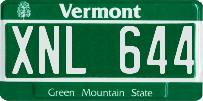VT license plate XNL644