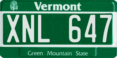 VT license plate XNL647