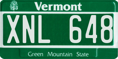 VT license plate XNL648