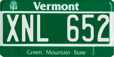 VT license plate XNL652