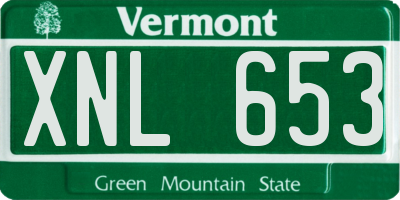 VT license plate XNL653