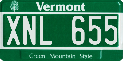 VT license plate XNL655