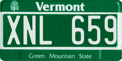 VT license plate XNL659