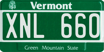 VT license plate XNL660