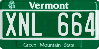 VT license plate XNL664